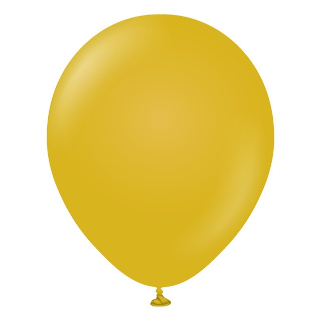 Kalisan - Globos Diseño Retro de Látex - Pack de 100 (Mostaza)