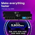 thumbnail image 3 of Crucial 128GB (2 x 64GB) DDR5 5600 (PC5 44800) Memory (Desktop Memory), 3 of 6