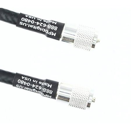 LMR400UF-PL259-AMP-8 LMR-400 UltraFlex with Amphenol PL-259 UHF Connectors 400UF Ultra Flex Coaxial Antenna Cable - Made in The USA by MPD Digital 8'