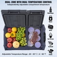 thumbnail image 3 of 12V 25L Dual Zone Car Refrigerator Freezer Portable Compressor Cooler Adjustable 4F to 68F for Camping RV Outdoor AC DC Power, 3 of 7