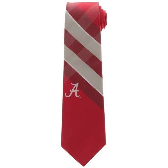 Eagles Wings Woven Poly Grid Men's Necktie, Crimson