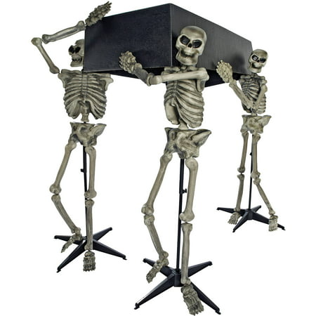 Skeleton Pall Bearers with Coffin Halloween Decoration