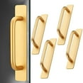 thumbnail image 1 of 4 Pack Self-Stick Push Pull Helper Cabinet Handles  5.7”  Gold, 1 of 8