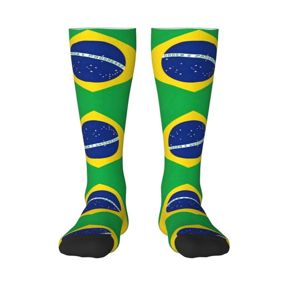Women's Knee High Socks Flag Of Brazil Thermal Soft Knee Long Socks