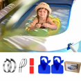 thumbnail image 4 of COFEST Swimming Pool Pipe Holders, Above Ground Swimming Pool Hose Support Holder with Tape, Cable Tie and Stainless Steel Hose Clamps Blue, 4 of 6