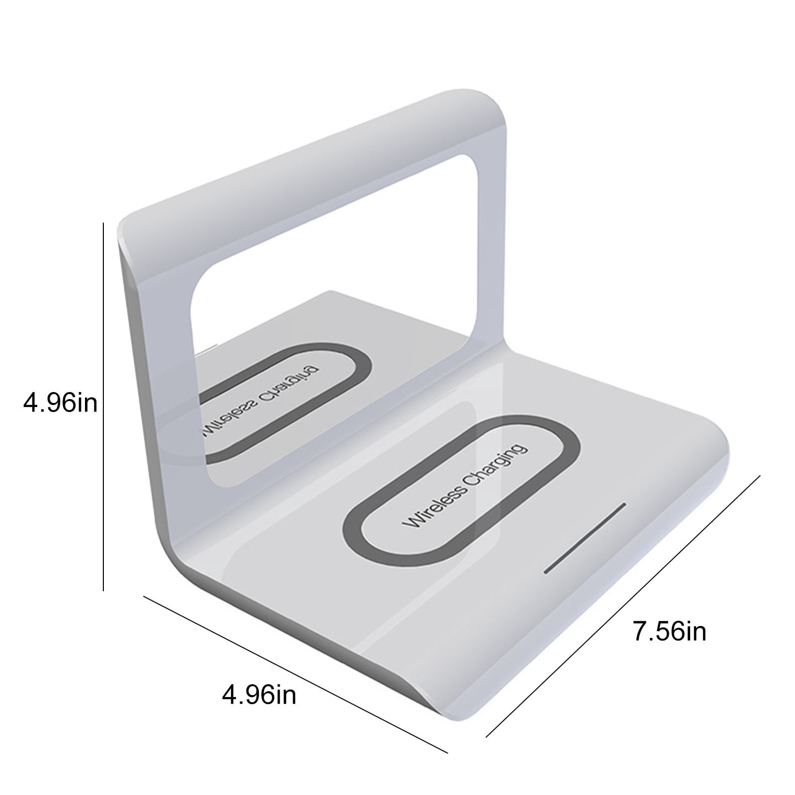 cpengpj Alarm Clock with Wireless Charging, 6 Inch Dimmable LED Display, Digital Calendar, Temperature and Date Display, USB Charging Port for Smartphones and Devices