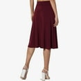 thumbnail image 6 of Jiyugala Women's Summer Casual High Waisted Soft A Line Skirt With Solid Color Knee Length Skirt, 6 of 8