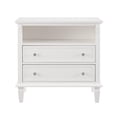 thumbnail image 2 of S-HOME Mid-century Modern Nightstand 2 Drawers Solid Wood Legs USB Ports & Outlets Bedside End Table - Elegant Storage Solution, 2 of 12