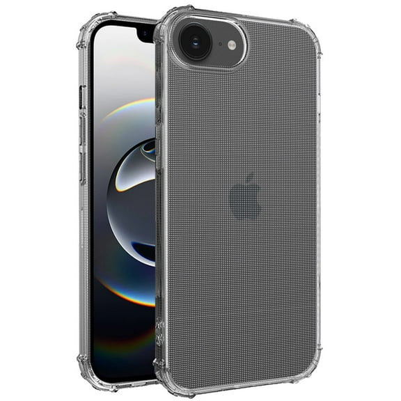 For Apple iPhone 16e Hybrid Transparent Thick TPU Rubber Silicone 4 Corners Gel Shockproof Protective Slim Back Cover, XPM Phone Case [Clear]