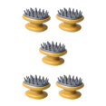thumbnail image 1 of Inteprter Ducha cepillo para lavar el cabello de mano cuero cabelludo doble capa masajeador depurador portátil lavable cabeza limpieza cepillo Amarillo 5Conjunto, 1 of 6