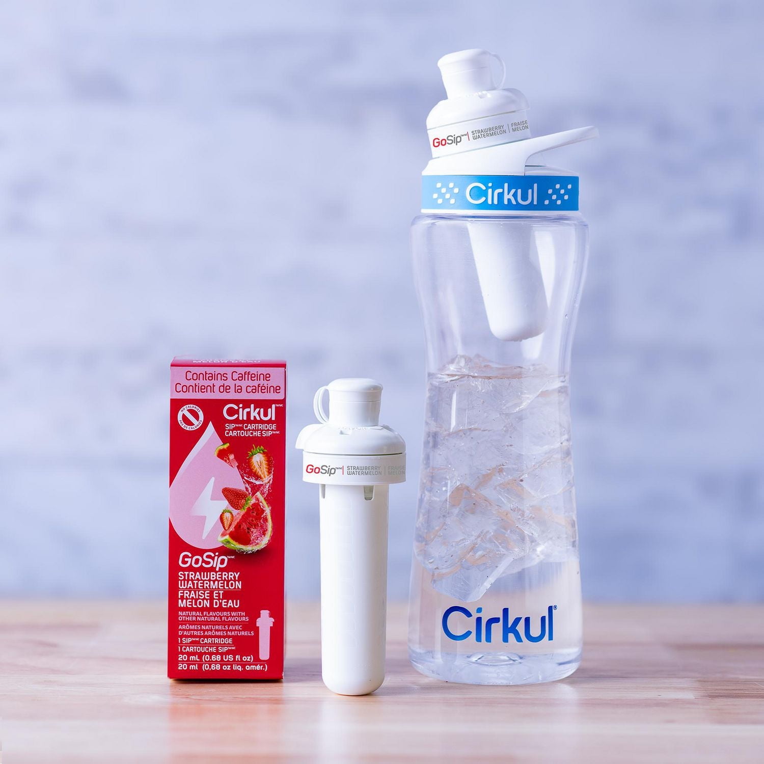 Cirkul GoSip Aromatisant d’eau à saveur de Fraise-Melon d’eau, paquet d’un cartouche CKL Fraise Et Melon