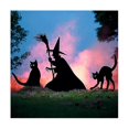 thumbnail image 3 of Halloween Witch Silhouette, Wrought Iron Witches Black Cauldron Black Yard Signs Scary Family Home, 3 of 5