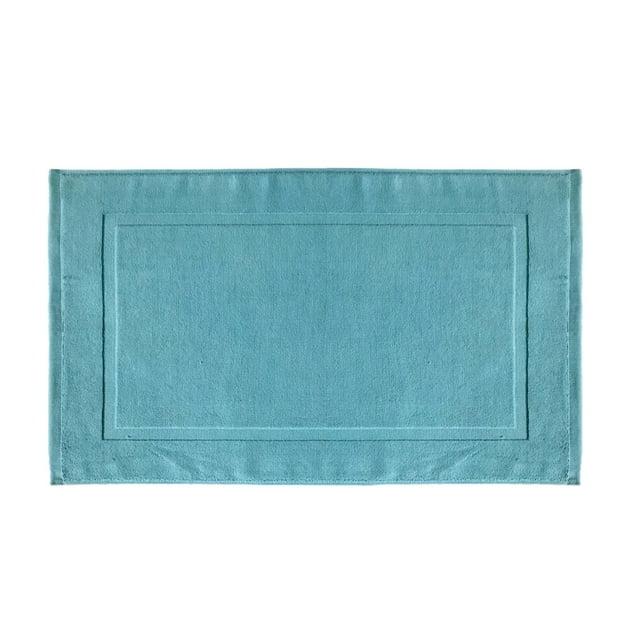 Matsuzay Cómoda y absorbente alfombrilla de algodón para suelo de ducha es y cómoda. Juegos de accesorios de baño lago azul