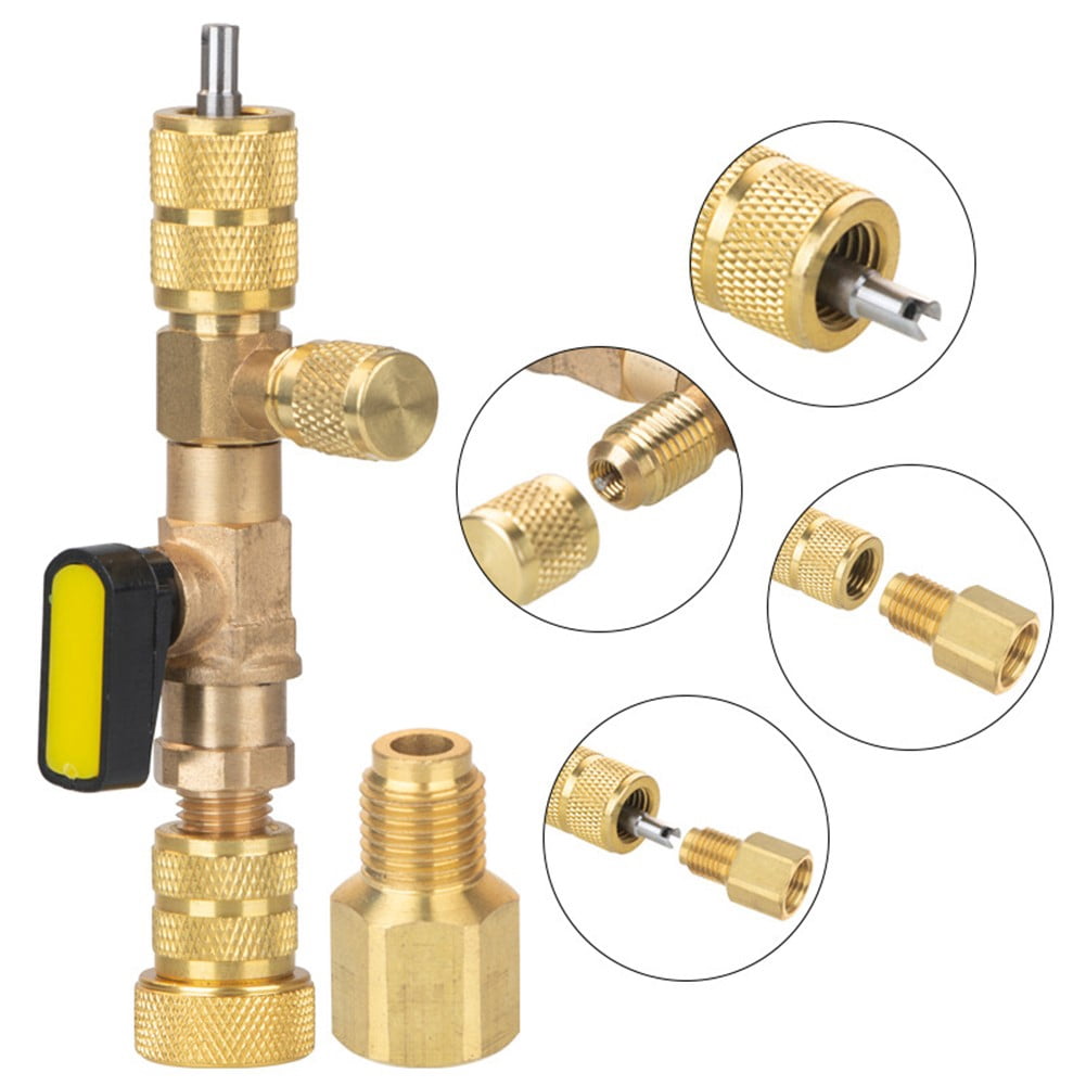 Air Conditioning Valve Core Remover Dual Size 1/4 & 5/16 Flare Tool for R410A