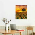 thumbnail image 3 of Nawypu  Large Canvas Wall Art Field of Blooming Sunflowers Posters Prints Sunset Landscape Pictures Modern Home Decor Stretched and Framed Ready to Hang, 3 of 5