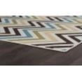 thumbnail image 2 of 5x8 Water Resistant, Indoor Outdoor Rugs for Patios, Front Door Entry, Entryway, Deck, Porch, Balcony | Outside Area Rug for Patio | Multi-Color, Chevron | Size: 5'3'' x 7'3'', 2 of 7