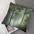 thumbnail image 7 of nygtbtfer Autumn Forest Decorative Throw Pillow Case Misty Tree Woodland Mountain Standard Pillow Covers, Set of 2 Throw Pillowcase Cushion Covers for Sofa Car Seats White, 7 of 7