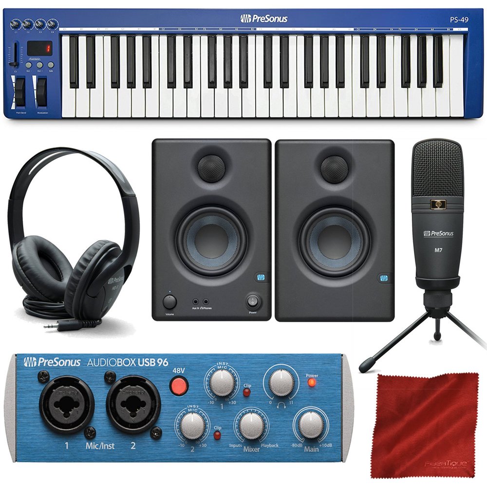 PreSonus PS49 USB 2.0 MIDI Keyboard with Presonus AudioBox USB 96 Audio Recording Interface