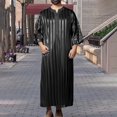 thumbnail image 2 of PMVFHDE mens shirts Arab Middle Loose Fit Long Robe for Casual Everyday Wear, 2 of 9