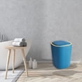 thumbnail image 7 of Harlier Small Bathroom Trash Can with Lid - 12L/3.1 Gallon Slim Garbage Bin, Dog Proof Trashcan, Plastic Wastebasket with Pop-up Lid for Toilet, Office, Bedroom, Living Room, 7 of 7