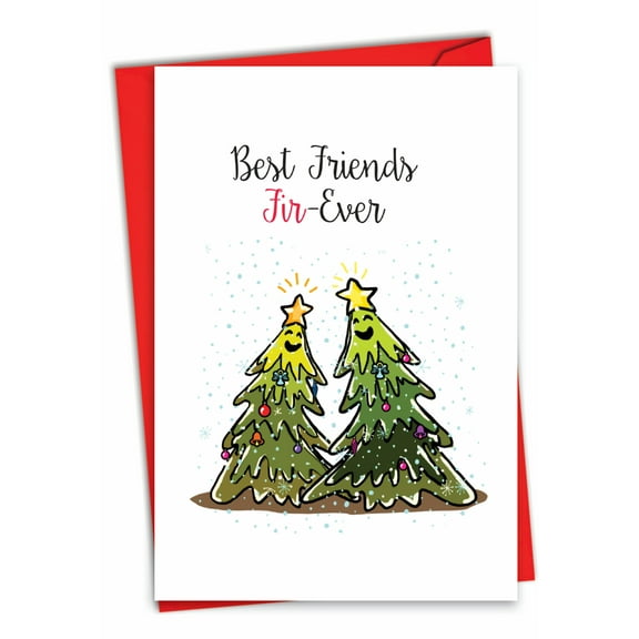1 Christmas Card with Envelope - Punny Holidays C7122DXSG