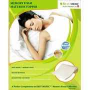 Rest-Medic 2 inch Memory Foam Mattress Topper, Queen, 2 inch