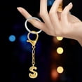 thumbnail image 6 of Gold S Letter Keychain Charm Durable Copper Metal Key Ring Accessory For Men Women Everyday Use Elegant Initial Bag Charms Handbag Backpack Decoration, 6 of 6