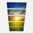 thumbnail image 2 of Beauty Sunset over Sunflowers Field - Floral Canvas Art Print, 2 of 3