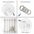 thumbnail image 4 of Coastal Starfish Shower Curtain, Waterproof Shower Curtains for Bathroom, Nautical Shells Coral Eucalyptus Stripes Washable Fabric Bathtub Curtain Set Bath Decor with 12 Hooks Standard 72"x72", 4 of 8