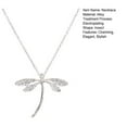 thumbnail image 7 of Huepoe Dragonfly Pendant Necklace Women Silver Insect Choker Valentine's Day Jewelry Gift for Daily Wear Parties Accessory, 7 of 7