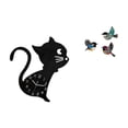 thumbnail image 1 of Reloj de pared,Reloj de pared con diseño de gato para guardería,sala de juegos y interior,Pájaro para colgar en la pared,Arte de pared de pájaros de madera Decoración de pared de pájaros, 1 of 8