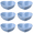 Blue, variant on 6pcs Dipping Bowls Set Heart Bowl Porcelain Soy Sauce Dish Mini Side Seasoning Dish for Jam, Appetizers, Dessert and Other Party Serving Bowls Set