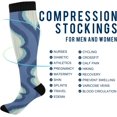 thumbnail image 4 of Coolnut Geometric Compression Socks, 1 Pack Women Men Long Stocking (20-30mmHg) Travel Knee High Stockings for Athletic Sports,Running,Cycling,Nursing, 4 of 6