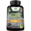Activated Charcoal Capsules - 1,200 Mg Highly Absorbent Helps Alleviate Gas & Bloating Promotes Natural Detoxification Derived From Coconut Shells - Per Serving - 100 Vegan Capsules