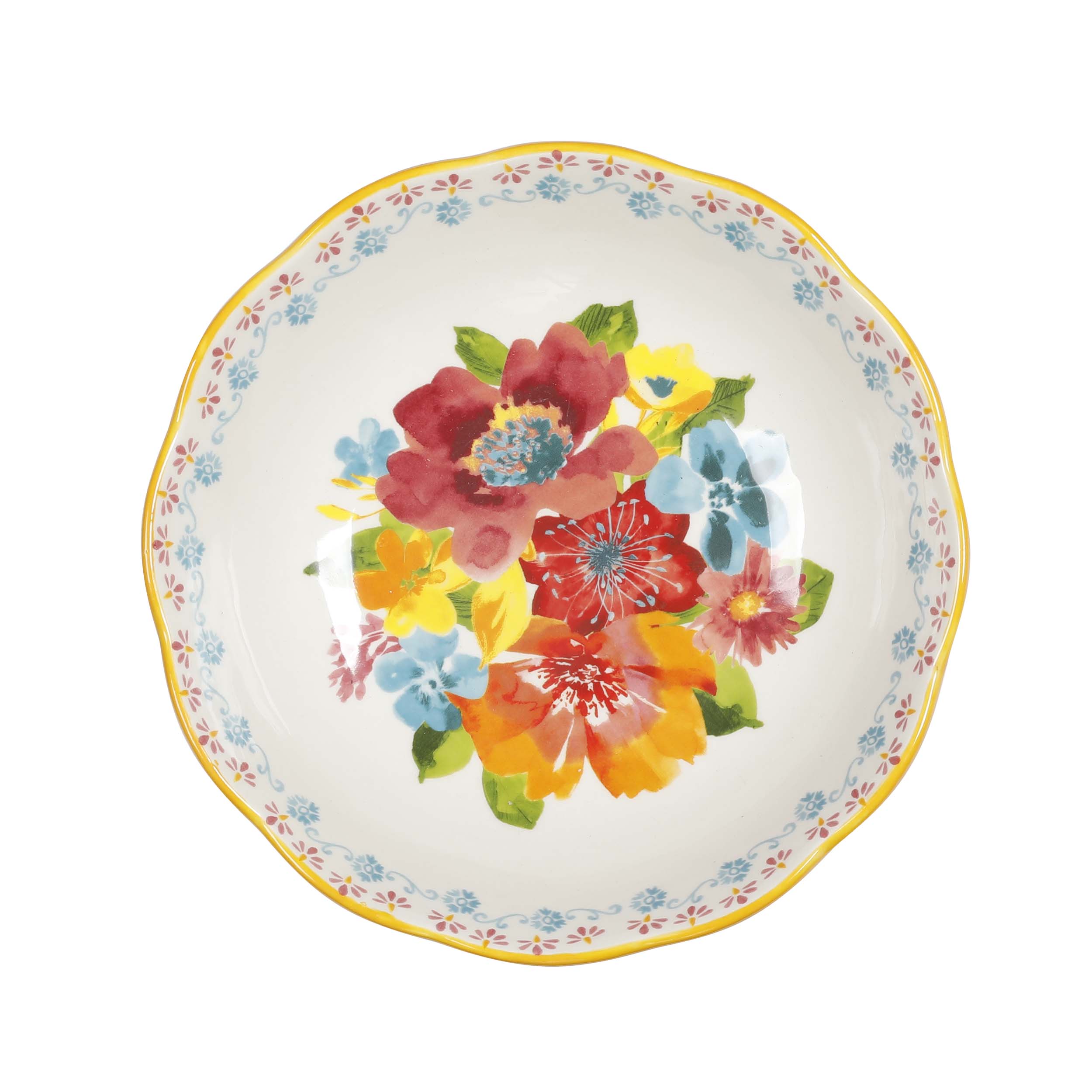 The Pioneer Woman Floral Medley Assorted Ceramic 7.5-inch Pasta Bowls, 3-Pack - image 3 of 9