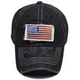thumbnail image 3 of Women Ponytail Baseball Cap USA Flag Cotton Sports Hat, 3 of 8
