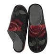 thumbnail image 2 of IAUYY Memory Foam House Slippers Suitable for Both Men and Women. Comfortable, Anti-Slip Plush Flat-Bottomed Slippers The Best Holiday Gift Gothic Rose, 2 of 9