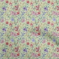 thumbnail image 1 of oneOone Cotton Cambric Light Green Fabric Florals Craft Projects Decor Fabric Printed By The Yard 56 Inch Wide, 1 of 4