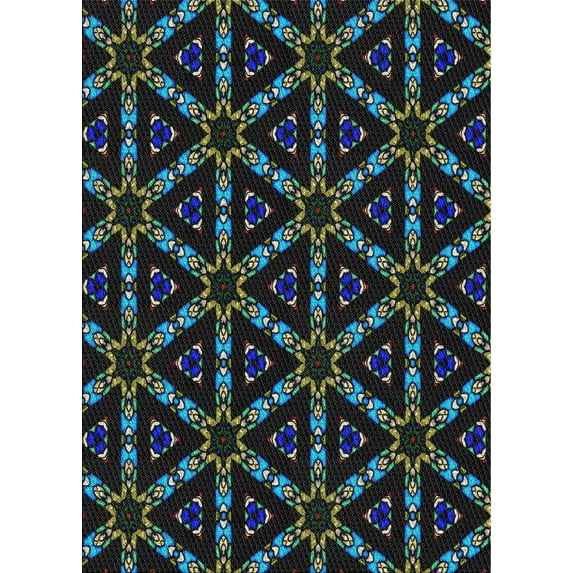 Ahgly Company Machine Washable Indoor Rectangle Transitional -Sea Green Area Rugs, 2' x 5'