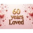 thumbnail image 5 of LUUFILx 60th Anniversary Party Backdrop Celebration Banner Decor Photography Props for Milestone Event Background Birthday Decorations Loved Year 60, 5 of 9
