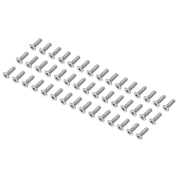 Uxcell M3 x 10 mm Flat Head Socket Cap Screws, 100 Pack 304 Stainless Steel 18-8 Machine Screws Flat Countersunk Bolts