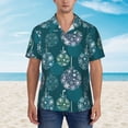 thumbnail image 2 of Sikiie whiter Snowflake balloons Print Men's Hawaiian Shirt, Summer Beach Button Pocket Short Sleeve T-Shirt,Medium, 2 of 7