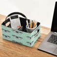 thumbnail image 5 of 2 Pack Foldable Felt Storage Cubes 10.1×6.3×4.7in Open Home Storage Bins for Organizing Shelf, Mint Schnauzers Printed, 5 of 6