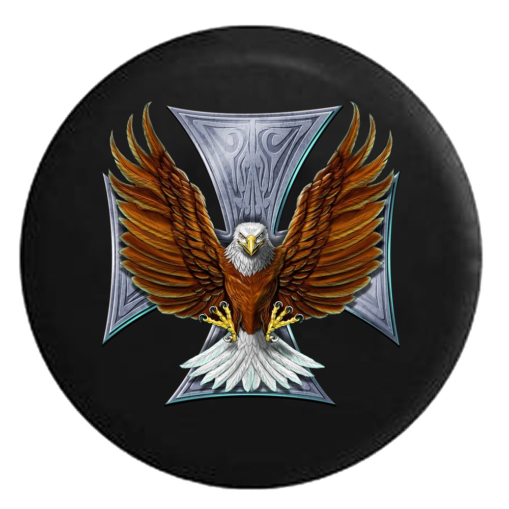 Iron Cross and Attacking American Eagle Biker Patriot Black 27.5 in