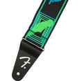 thumbnail image 3 of Correa de guitarra Fender Neon con monograma de 5 cm, azul/verde, con bloques, 3 of 3