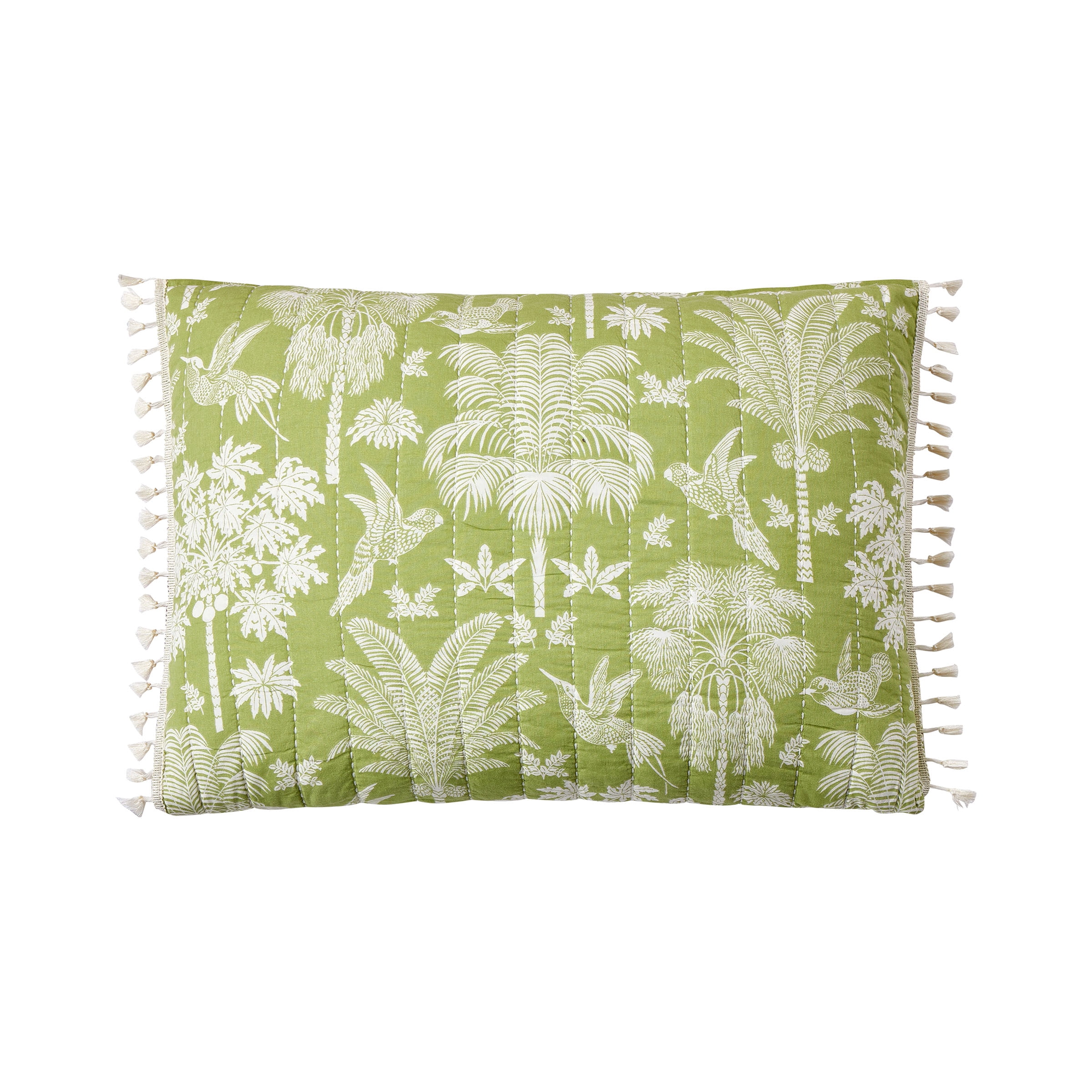 Spartina Queenie Palm Royale 3-Piece Quilt Set, Green, King