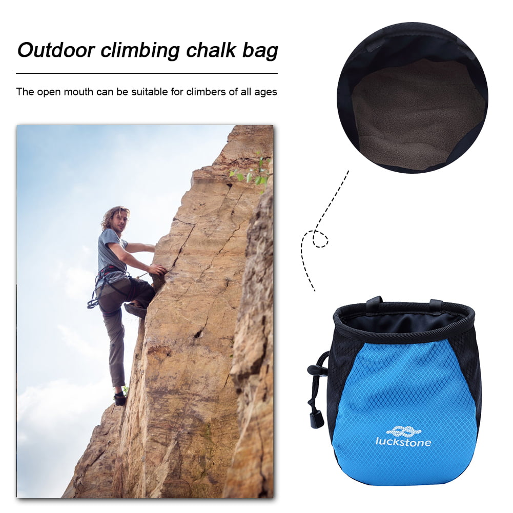 Outdoor Rock Climbing Caving Bouldering Magnesium Powder Chalk Waist Belt Bag! 