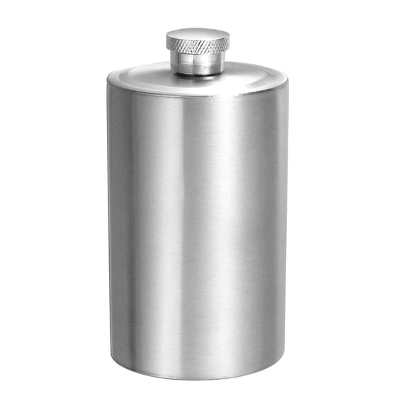 Uxcell 9oz 258ml Stainless Steel Hip Flask for Camping Hiking Outdoor Activity, Silver