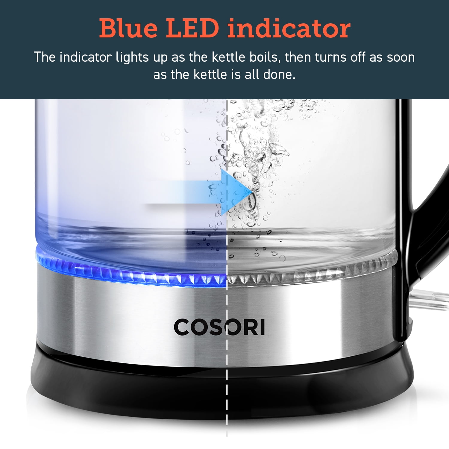 cosori glass electric kettle