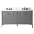 thumbnail image 6 of Vanity Art 60" Bathroom Vanity with Sink, Freestanding Storage Cabinet with Engineered Marble Top, Flip Down Tray, Drawer, and Shelve, 6 of 7